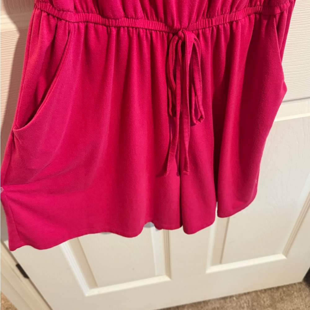 Zenana Fuchsia Short Sleeve Romper! - Picture 2 of 5